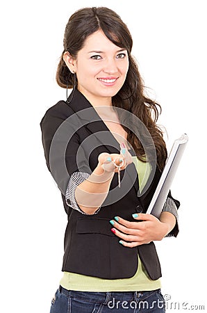 https://thumbs.dreamstime.com/x/portrait-beautiful-woman-real-estate-agent-holding-key-isolated-white-46942267.jpg