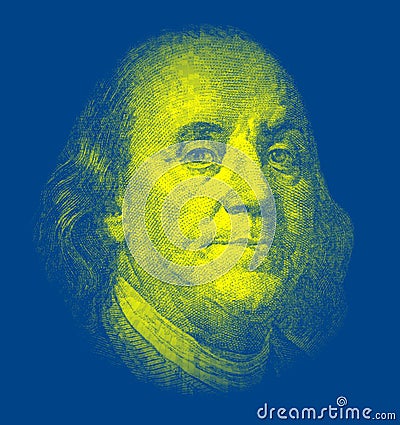 Portrait of Benjamin Franklin Stock Photo