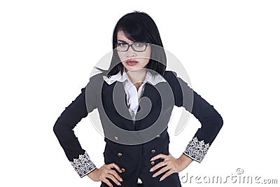 Portrait of bossy businesswoman 1 Stock Photo