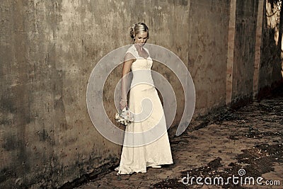 Portrait of a bride Stock Photo