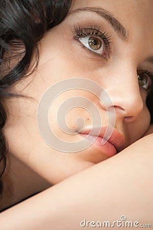 Portrait of brown-haired girl Stock Photo