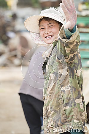 Portrait of a bueatiful junkgirl Editorial Stock Photo