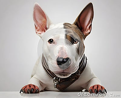 Portrait of the Bullterrier dog Stock Photo