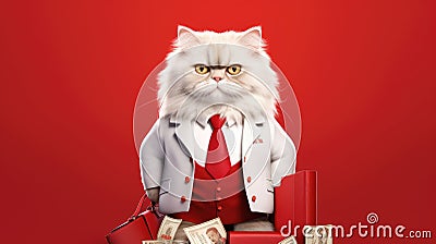 Portrait of a business shark in an official business suit. Stock Photo