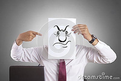 Mad Angry Businessman Concept Stock Photo