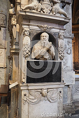 Santa Maria del Popolo church in Rome, Italy Stock Photo