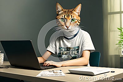 Portrait of cat like home atmosphere Stock Photo