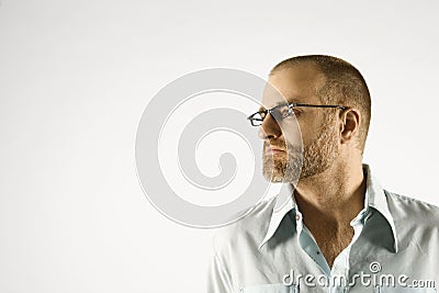 Portrait of Caucasian man. Stock Photo