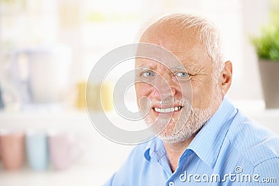 Portrait of cheerful pensioner Stock Photo