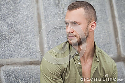 Portrait close up of young man Stock Photo