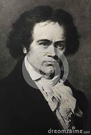 Portrait of composer Ludwig van Beethoven Editorial Stock Photo