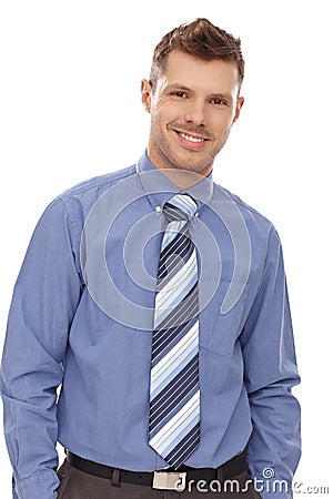 Portrait of confident businessman smiling Stock Photo