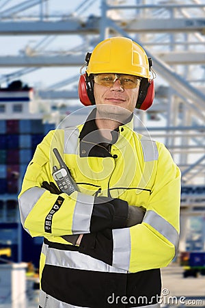 Portrait of a confident docker Stock Photo