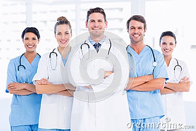 Portrait of confident happy group of doctors Stock Photo