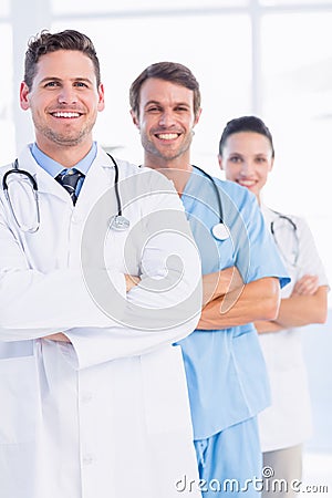 Portrait of confident happy group of doctors Stock Photo