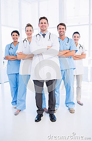 Portrait of confident happy group of doctors Stock Photo