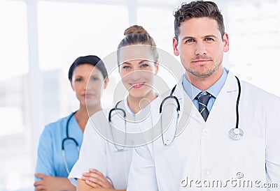 Portrait of confident happy group of doctors Stock Photo