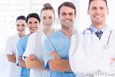 Portrait of confident happy group of doctors Stock Photo