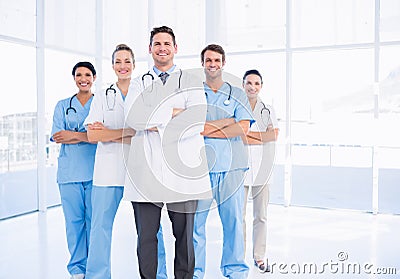 Portrait of confident happy group of doctors Stock Photo