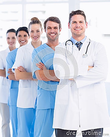 Portrait of confident happy group of doctors Stock Photo