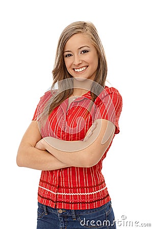 Portrait of confident smiling girl Stock Photo