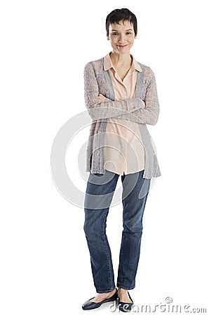 Portrait Of Confident Woman In Smart Casual Stock Photo