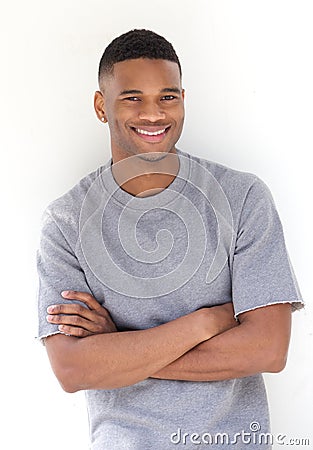 Portrait of a cool young black man smiling Stock Photo