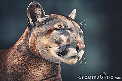 Portrait of a cougar. Stock Photo