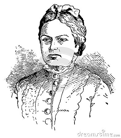 Portrait of Countess Marie von Ebner-Eschenbach Editorial Stock Photo