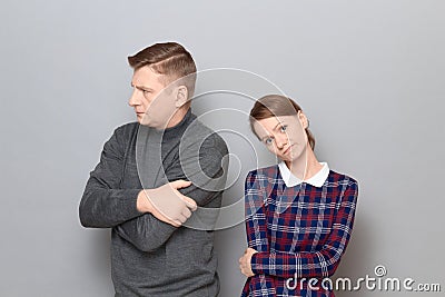 Portrait of couple after quarrel, relationship concept Stock Photo