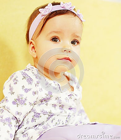 Portrait of cute baby Stock Photo