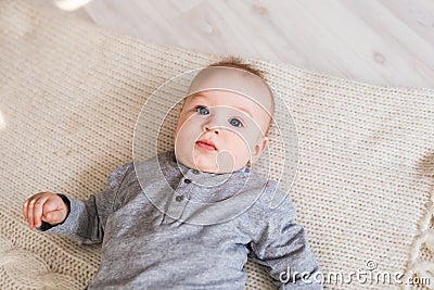 Portrait Of Cute Baby Boy Stock Photo