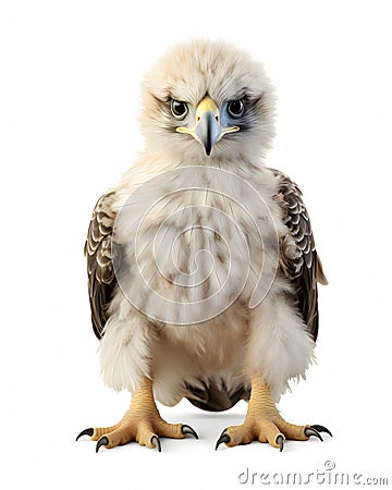 portrait of a cute baby eagle fledgling Stock Photo