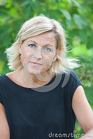 Portrait of a cute blond scandinavian woman Stock Photo
