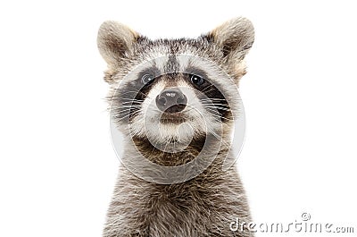 Portrait of a cute funny raccoon Stock Photo