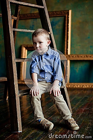 Portrait of a cute little boy Stock Photo