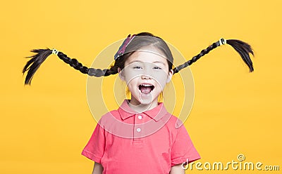 Portrait of cute little girl having fun Stock Photo