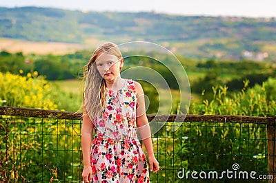 Portrait of a cute little girl Stock Photo