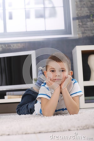 Portrait of cute preschooler boy Stock Photo