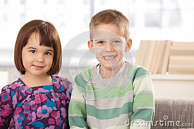 Portrait of cute small kids Stock Photo