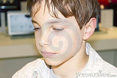 Portrait of a cute young boy Stock Photo