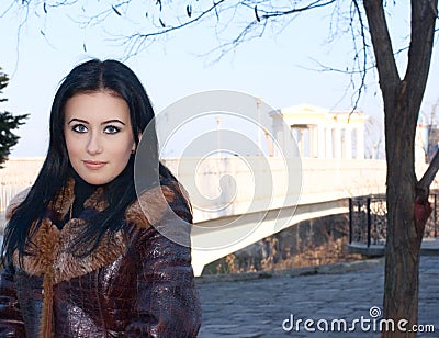 Portrait of cute young girl Stock Photo