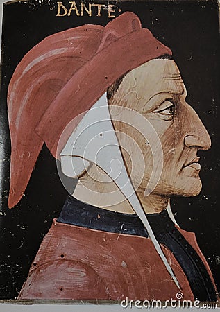 Portrait of Dante Alighieri Stock Photo