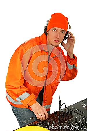 Portrait deejay Stock Photo