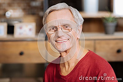 Portrait of a delighted nice man Stock Photo
