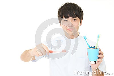 Smiling dental hygienist Stock Photo