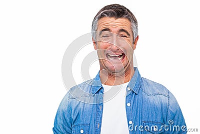 Portrait of a desperate man in casual clothes Stock Photo