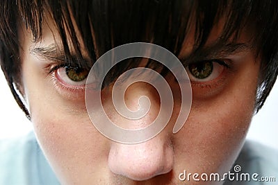 Portrait determined young man Stock Photo
