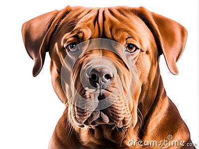 Portrait of the Dogue de Bordeaux dog Stock Photo