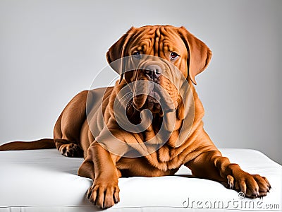 Portrait of the Dogue de Bordeaux dog Stock Photo
